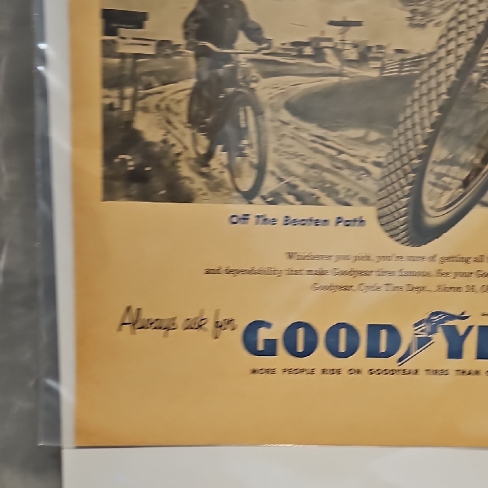 Vintage Goodyear Bike Tires Advertisement / Back Erector Set Advertisement 1955 - Picture 5 of 12
